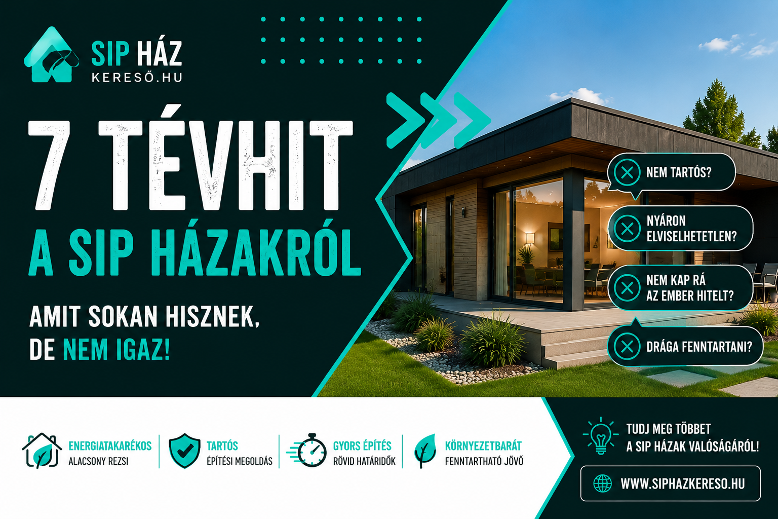 7 tévhit a SIP házakról – Amit sokan rosszul tudnak a modern készházakról